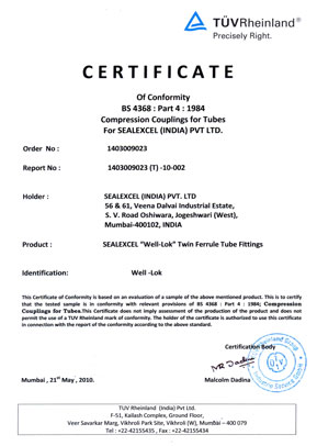 Certifications – III