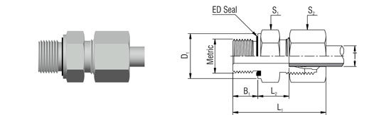 Straight Male Stud Fittings-GE.M.ED