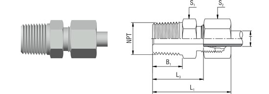 Straight Male Stud Fittings – GE