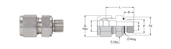 Male Connector (EO-Seal Straight Thread)