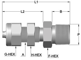 PNO – TAPER MALE BULKHEAD CONNECTOR (PNOTMBC)