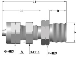 PNO – TAPER MALE BULKHEAD CONNECTOR (PNOTMBC)