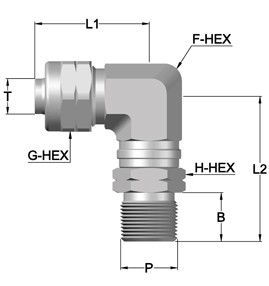 PNO – TAPER MALE SWIVEL ELBOW (PNOTMSE)