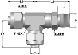 PNO – TAPER MALE SWIVEL RUN TEE (PNOTMSRT)