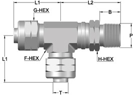 PNO – TAPER MALE SWIVEL RUN TEE (PNOTMSRT)