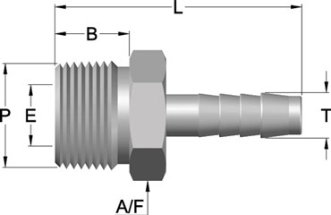 PN – HOSE TAIL TAPER MALE ADAPTOR (PNHA)