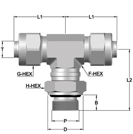 PNO – PARALLEL MALE SWIVEL BRANCH TEE (PNOPMSBT)