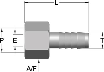 PN – HOSE TAIL PARALLEL FEMALE ADAPTOR (PNHA)