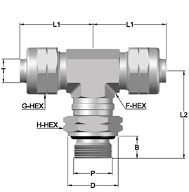 PNO – PARALLEL MALE SWIVEL BRANCH TEE (PNOPMSBT)