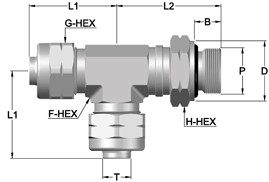 PNO – PARALLEL MALE SWIVEL RUN TEE (PNOPMSRT)