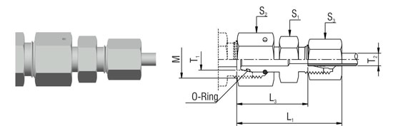 Reducing Tube Adaptor With Swivel Nut-RED