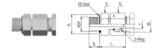 Straight Stud Adapter With Swivel Nut – EGER