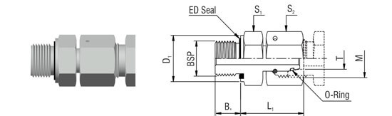 Straight Stud Adapter With Swivel Nut – EGEM