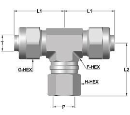 PNO – PARALLEL FEMALE SWIVEL BRANCH TEE (PNOPFSBT)