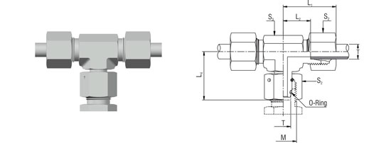 Adjustable Tee Fittings With Swivel Nut – ET