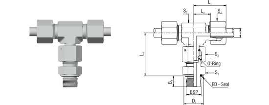 Adjustable Branch Tee Fittings With Swivel Nut – ETR