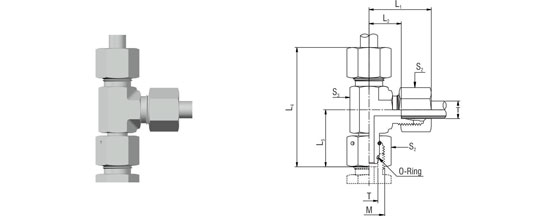 Adjustable Barrel Tee Fittings With Swivel Nut – EL