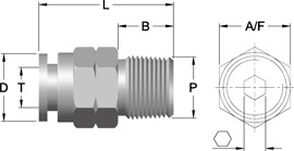 PIF – Key Way Taper Male Connector (PIFKTMC)