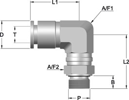 PIF – Parallel Male Swivel Elbow (PIFPMSE)