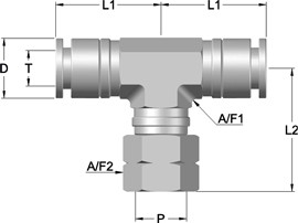 PIF – Taper Female Swivel Branch Tee (PIFTFSBT)