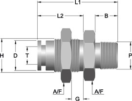 PIF – Taper Male Bulkhead Connector (PIFTMBC)