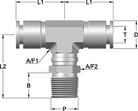 PIF – Taper Male Swivel Branch Tee (PIFTMSBT)